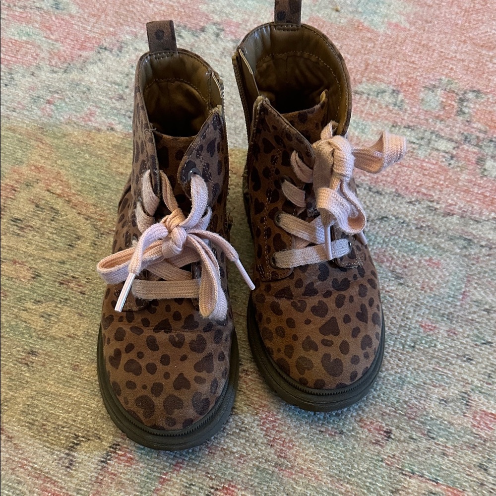 Leopard Print Kids Boots